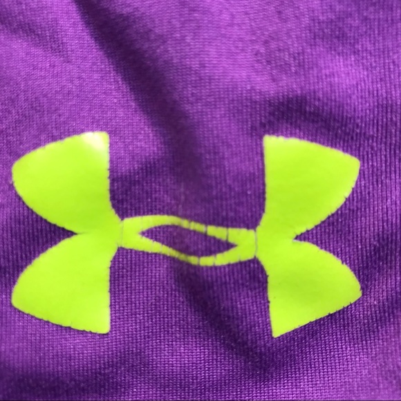 3/$34 UNDER ARMOUR SHORTS PURPLE LIME GREEN BABY GIRL SIZE 24M - Picture 5 of 10